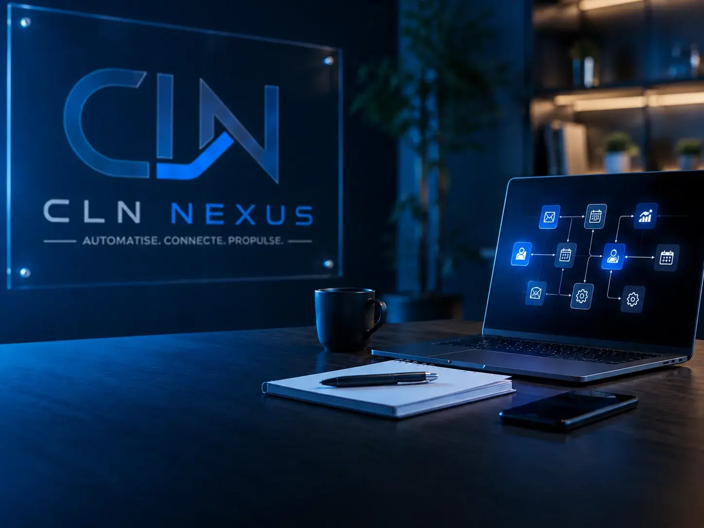 Illustration CLN Nexus : des outils reliés dans un parcours d’automatisation