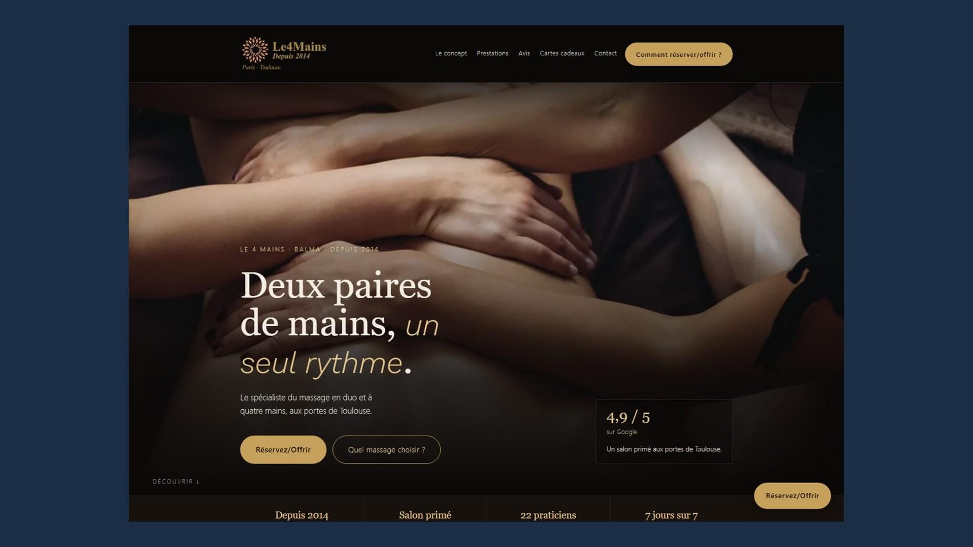 Nouvelle page d’accueil du 4 Mains Toulouse