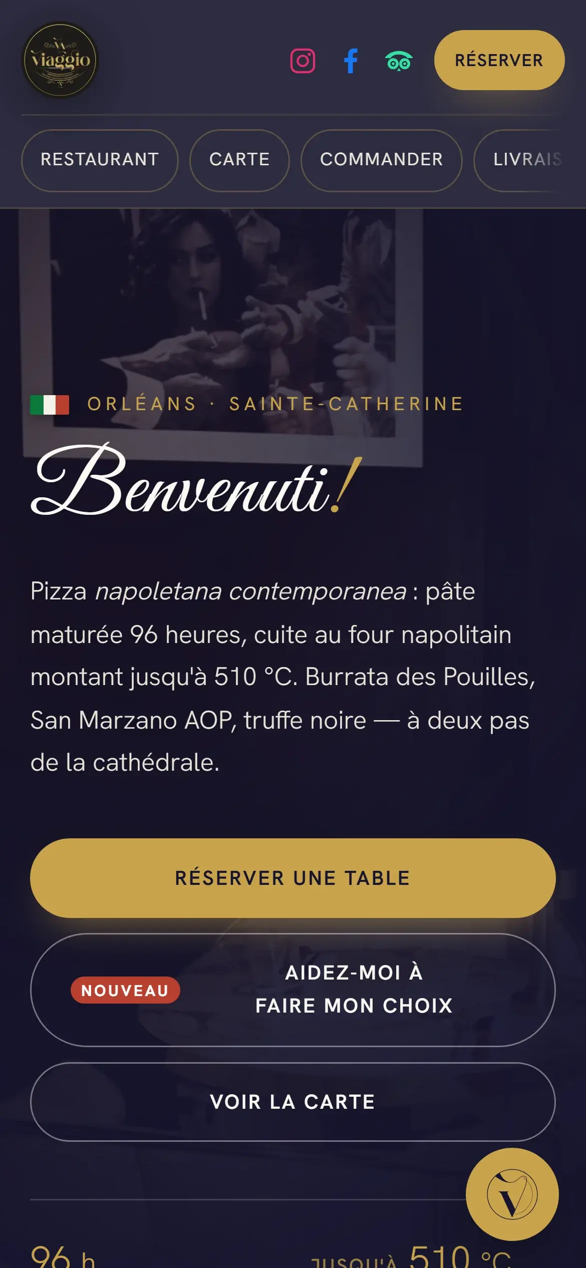 Nouveau site Viaggio sur téléphone